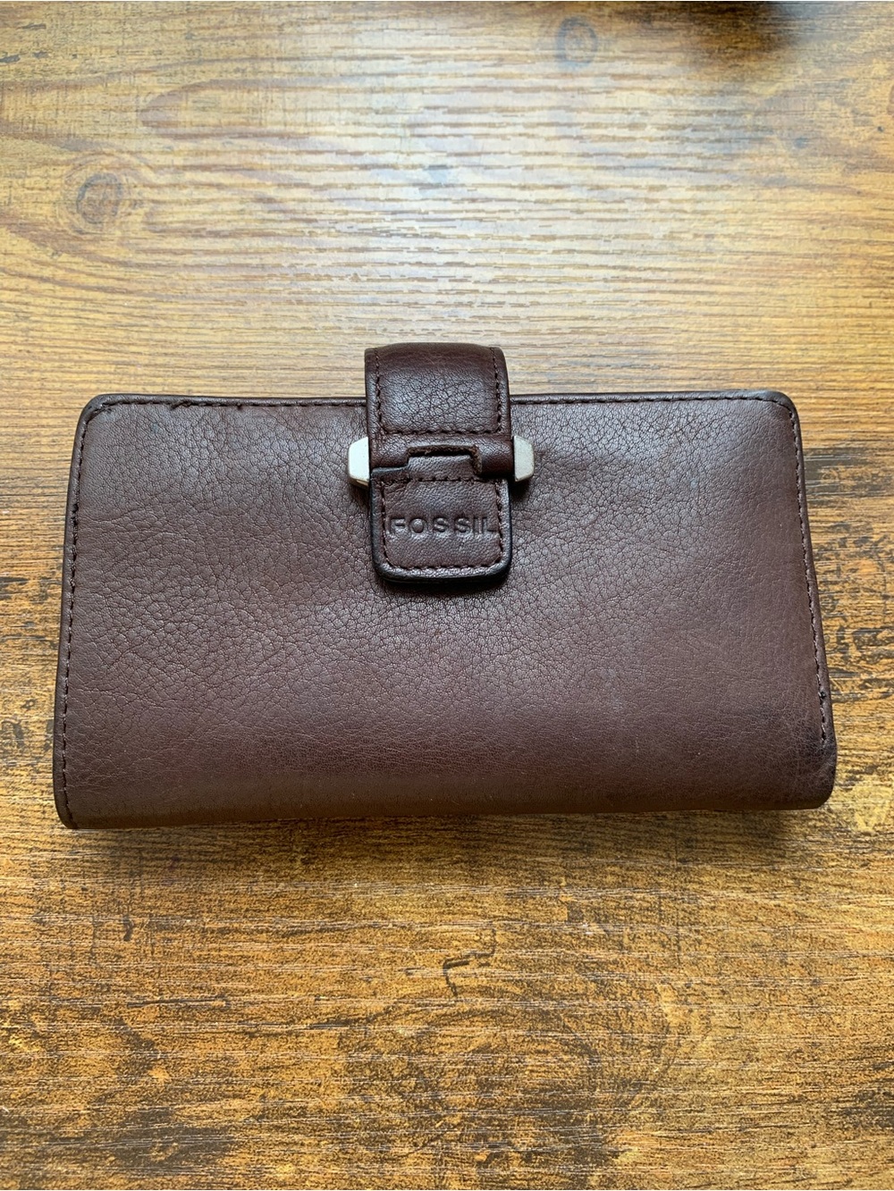 Fossil genuine leather folding wallet